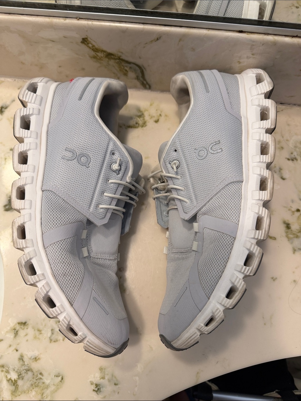On Running Men’s Sneakers in Light Gray and White